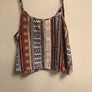 B Jewel Crop Top with Aztec Design.
